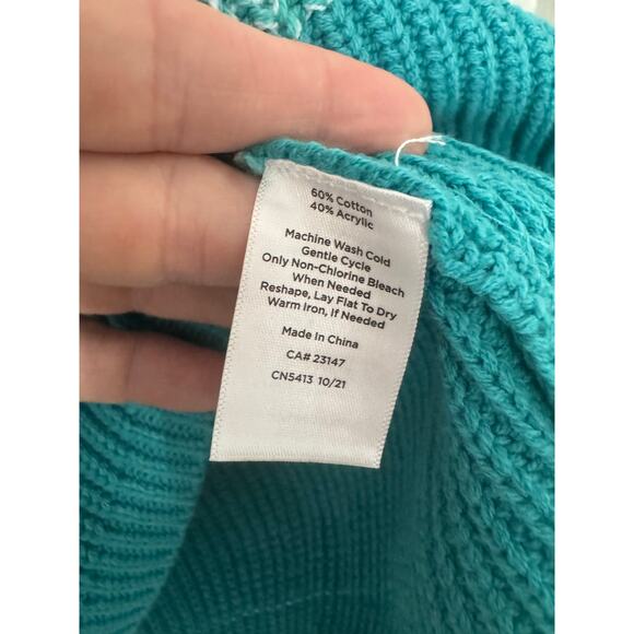 Talbots Plus Shaker Stitch Bateau Neck Sweater Spring Ombre‎ Size 2X NWT - Picture 6 of 6